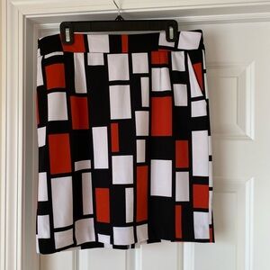 Premise Color Block Pencil Skirt with Pockets - Black Red White - NWOT - Size 12